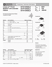 DataSheet IXTP15N50L2 pdf